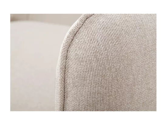 Canapé d'angle convertible réversible avec coffre 3-4 places en tissu beige et bois clair DRISS