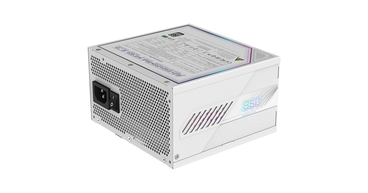 GIGABYTEAORUS ELITE GP-AE850PM PG5 ICE modulaire 850 watt voeding   (Wit, 1x 12VHPWR, 6x PCIe)
