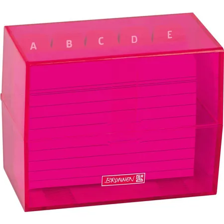 BRUNNEN Karteibox A7 gefüllt pink
