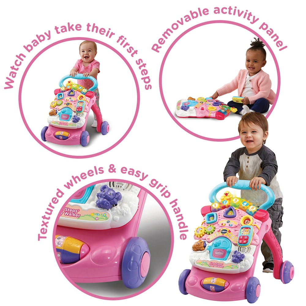 VTech First Steps Babywalker Rosa