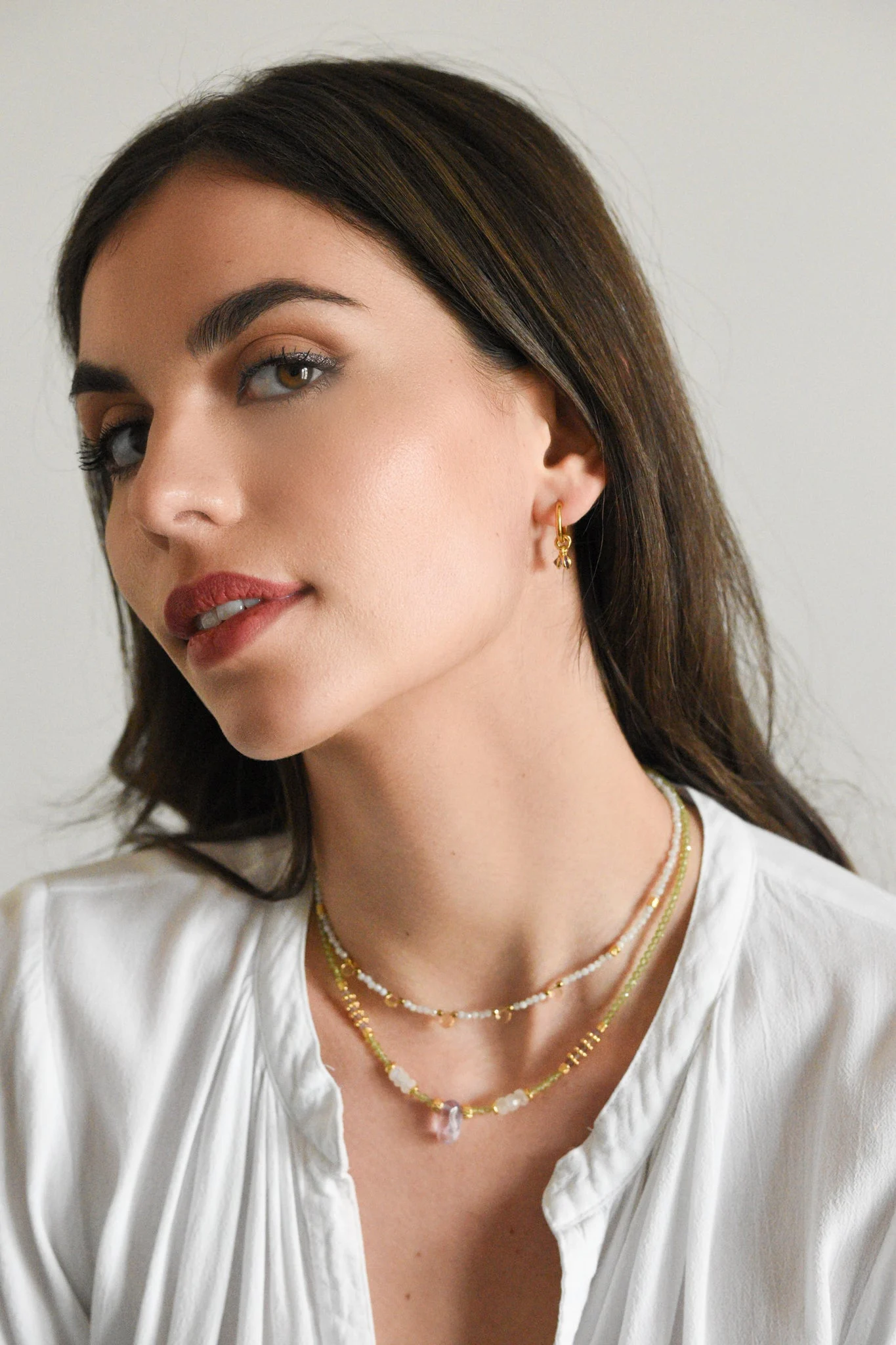 VENUKA - Collier peridot etametyste | Multicolore