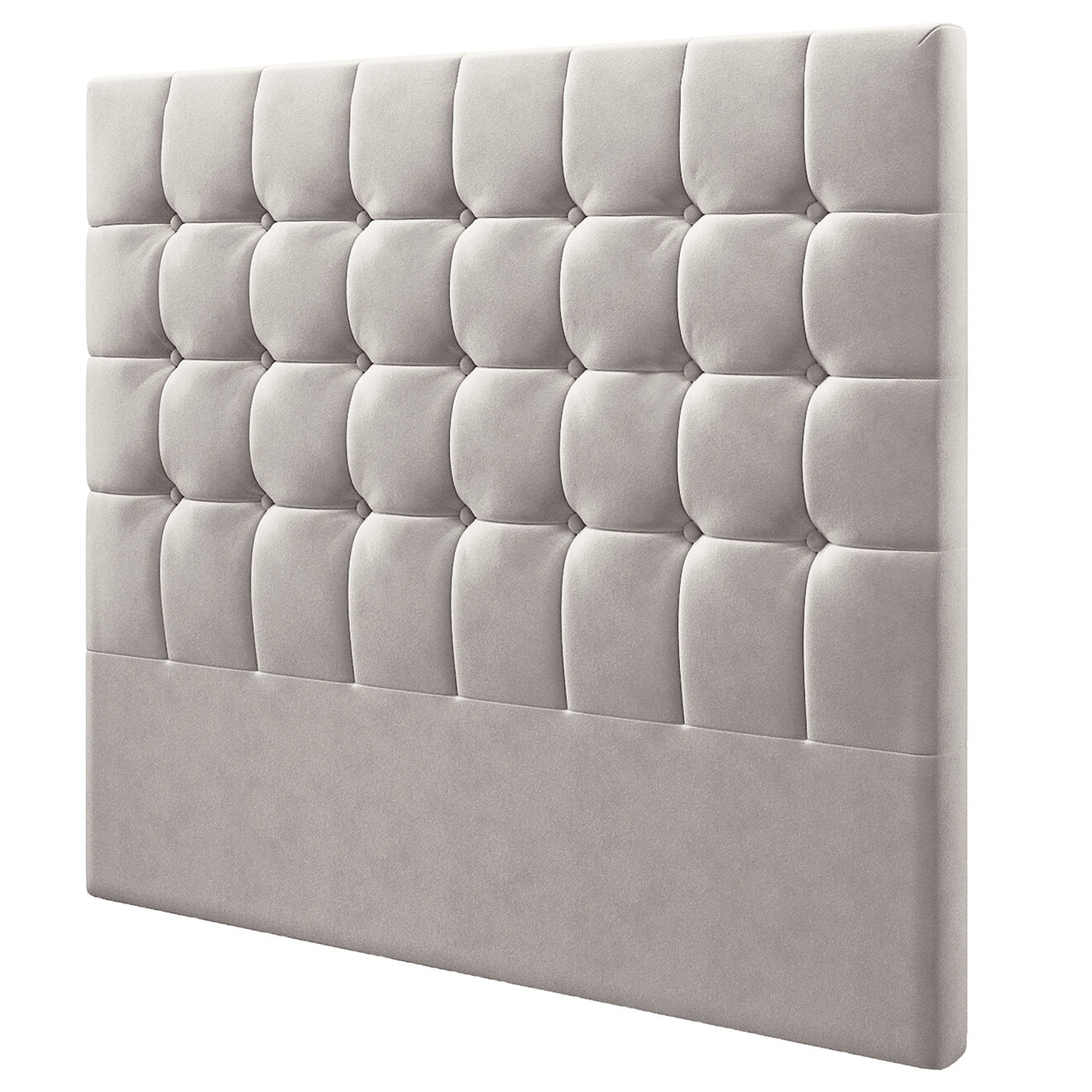 Kooko Home Tête de lit en Velours Sol beige - 200x12x120 cm