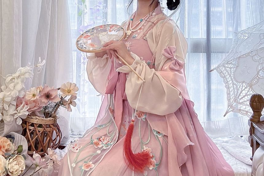 Francoix - Konijn geborduurd Hanfu kostuumset