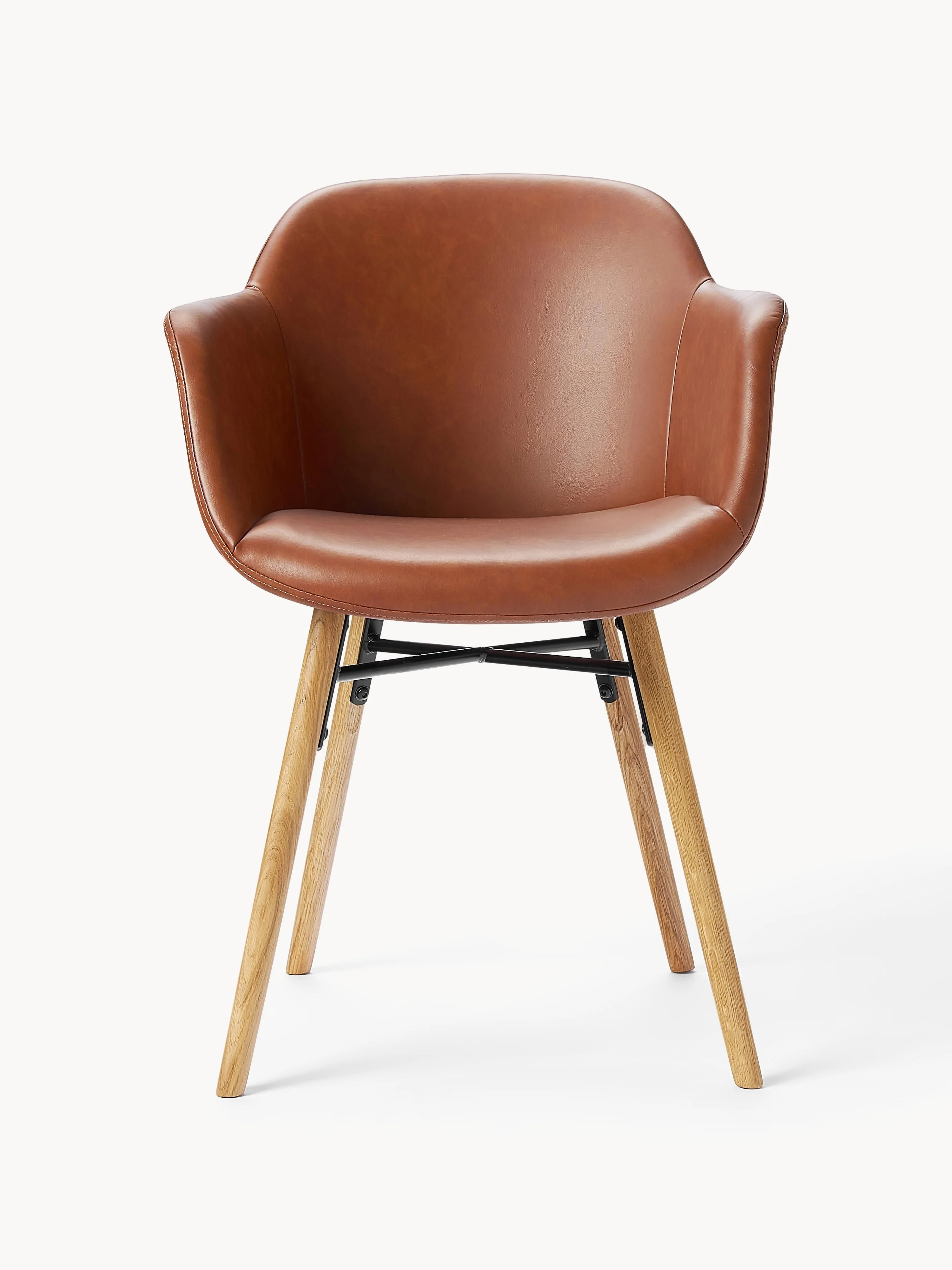 Kunstleren fauteuil Fiji met smalle zitvlak
