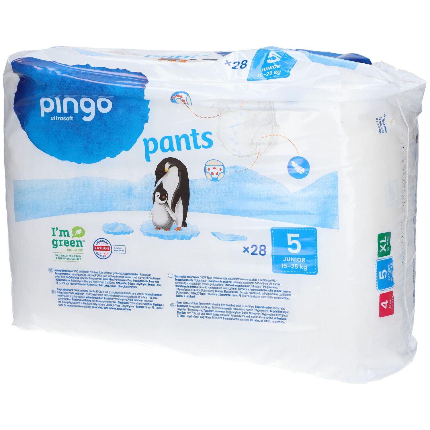 pingo® Bio Windeln Junior 12-25 kg