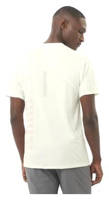 Maillot manches courtes Salomon Sense Aero Graphic Blanc/Rouge Homme