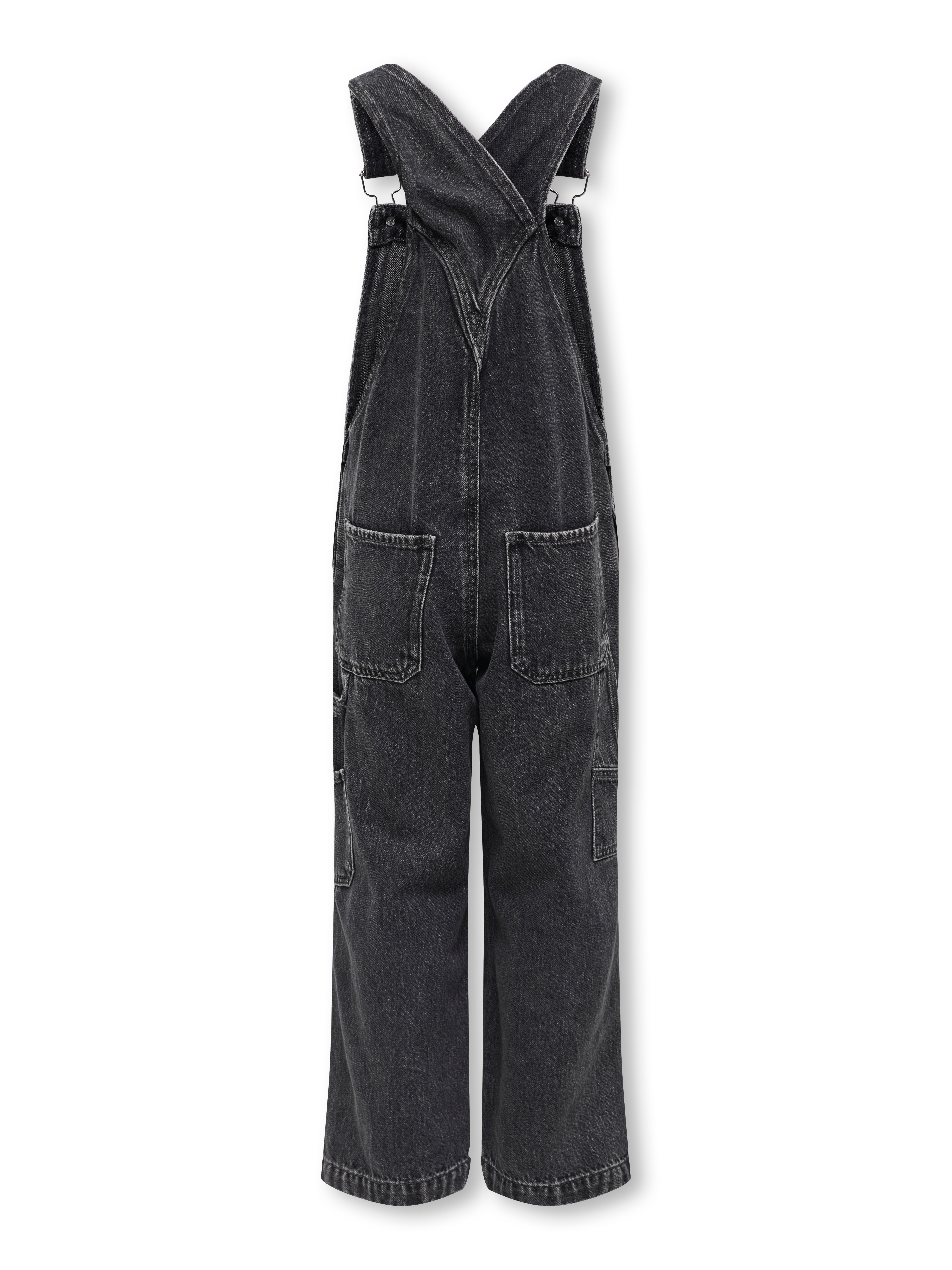 KOGDAFFY Weiter Beinschnitt Hose Washed Black
