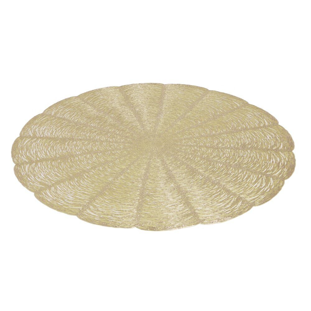 Set de table rond forme fleur doré Ø38cm