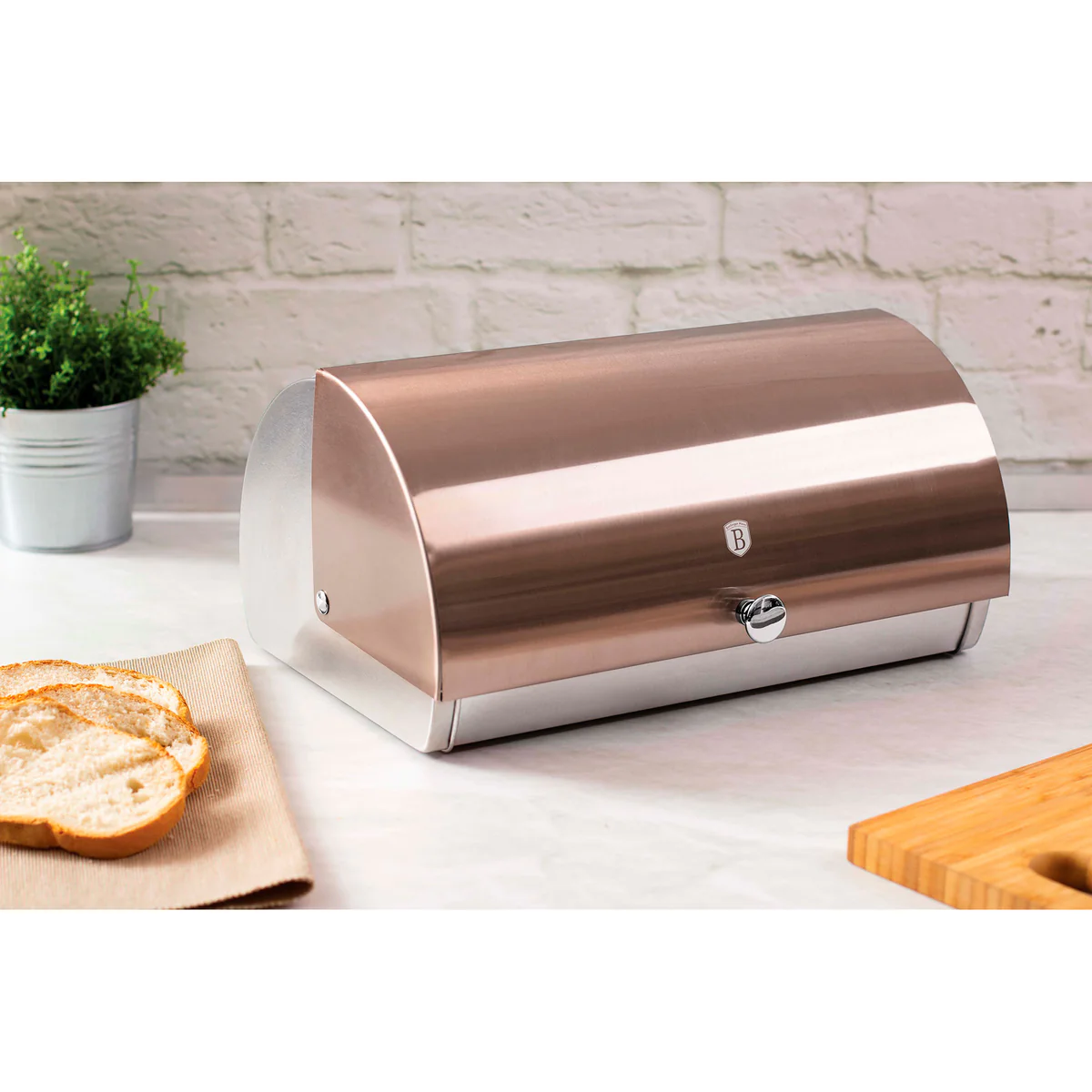 Ensemble Boîte à Pain + 3 Boîtes de Cuisine, Rangement, Acier Inoxydab