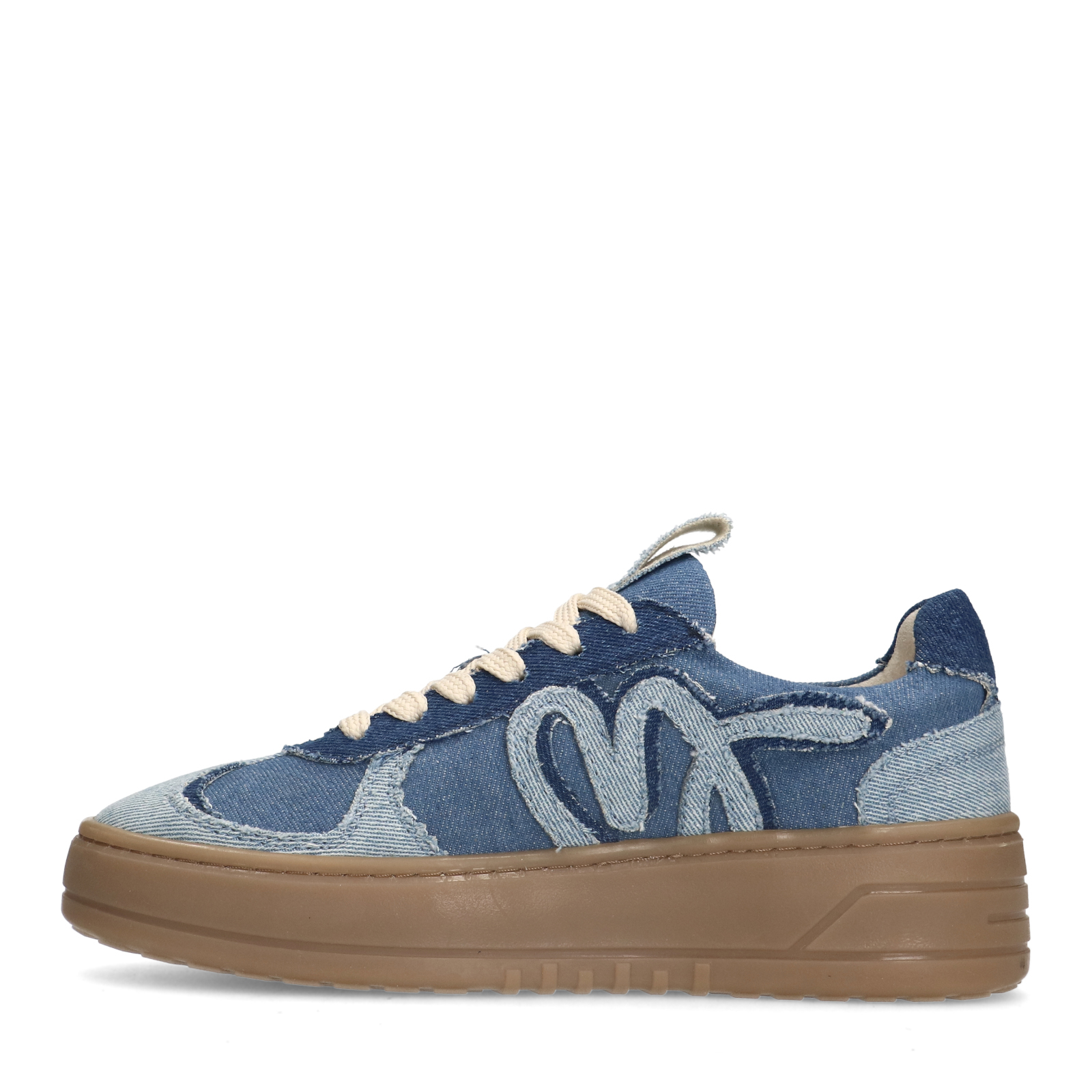 Blauwe denim sneakers