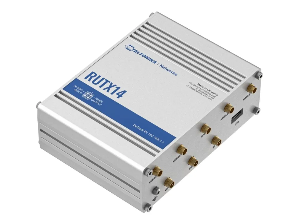 Teltonika RUTX14 - Trådløs router - WWAN 5-port switch - 1GbE - Wi-Fi 5 - Dual Band - 3G