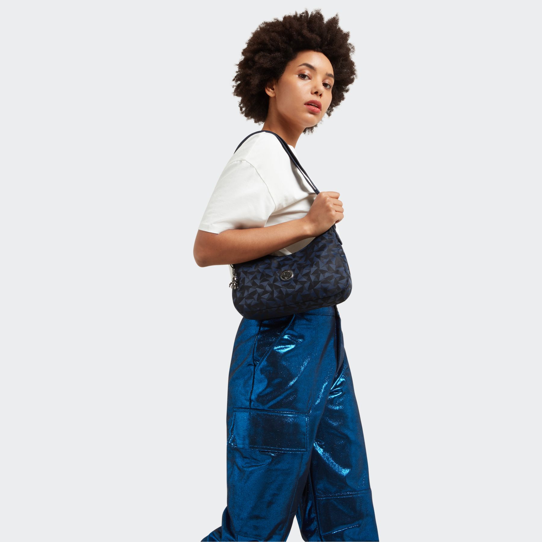 AYDA Petit sac d’épaule Ayda - Endless Navy Jacquard