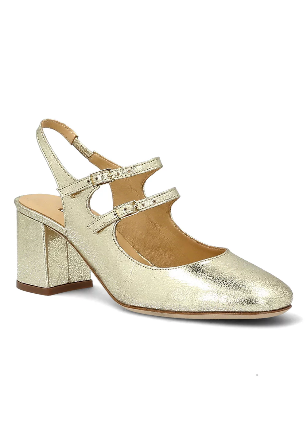SANDALE BABY VERSAILLES CUIR PLATINE