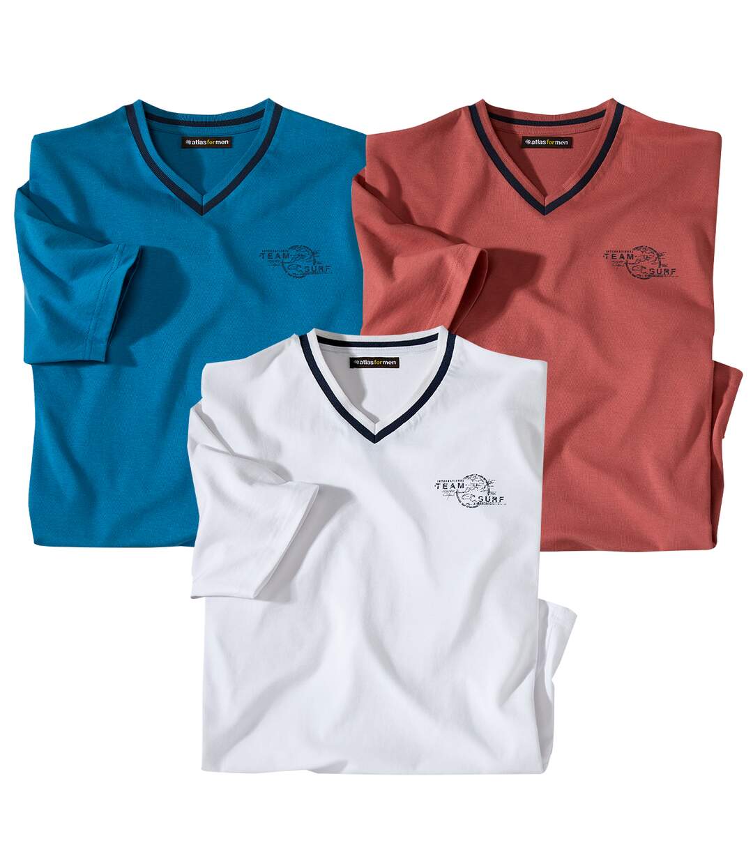 Lot de 3 Tee-Shirts Col V California