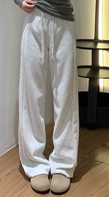 evanesce - Effen joggingbroek met trekkoord in de taille en wijde pijpen