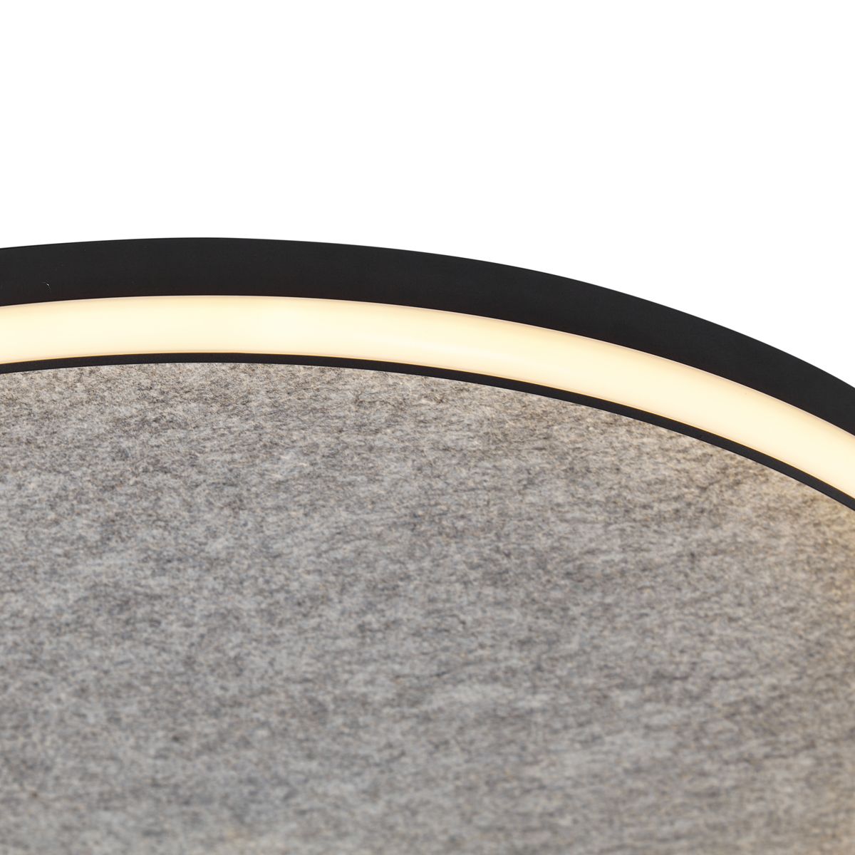 Design plafondlamp zwart met vilt incl. LED 3-staps dimbaar - Xavi Felt