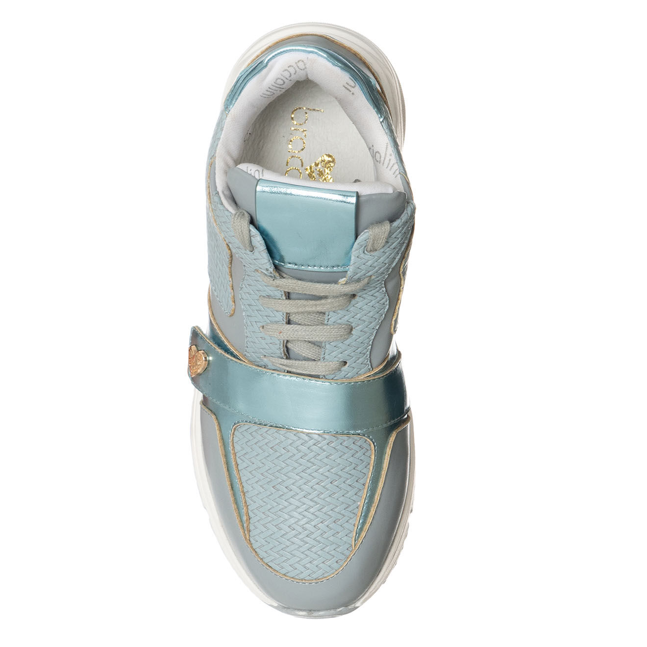 Tua By Braccialini Sneakers en Cuir Ciel bleu ciel/blanc