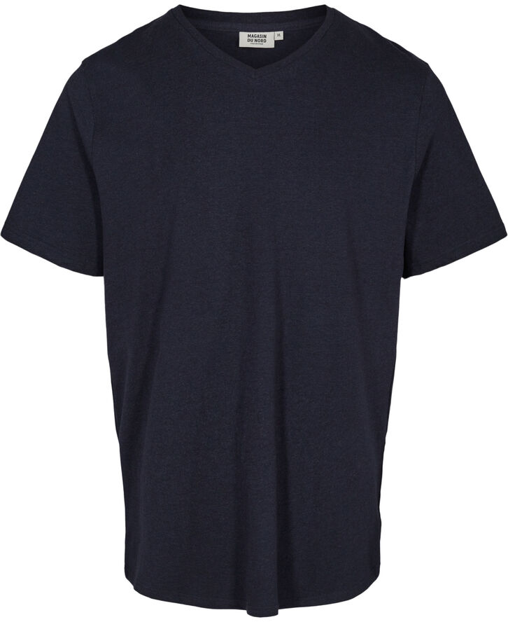 Magasin du Nord Collection Marcel 2M organisk bomuld T-shirt Navy melange
