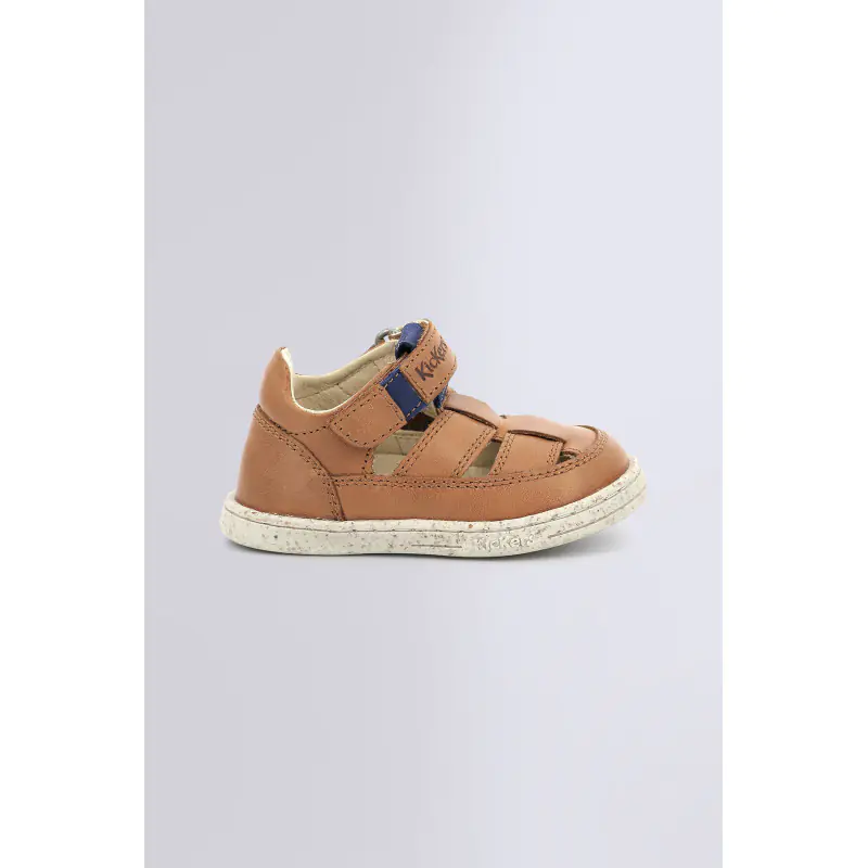 TRACTUS CAMEL BLEU SANDALES Cuir Mixte