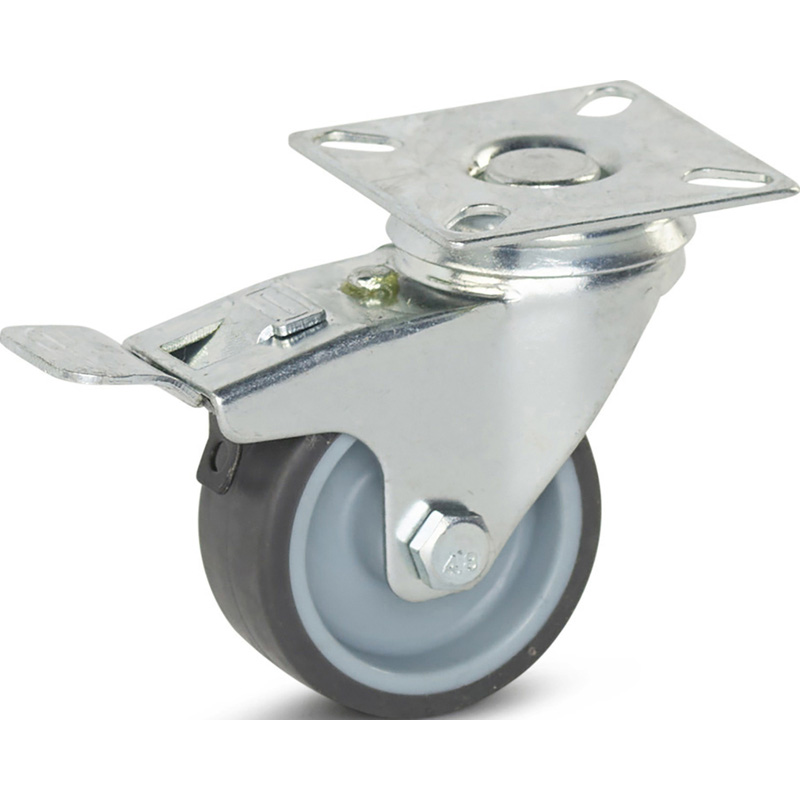 Meubel zwenkwiel met rem 50mm - 40kg draagvermogen