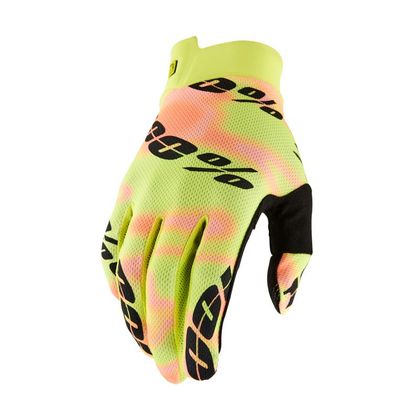 Gants cross 100% ITRACK - KALEDO 2023 - Jaune / Orange