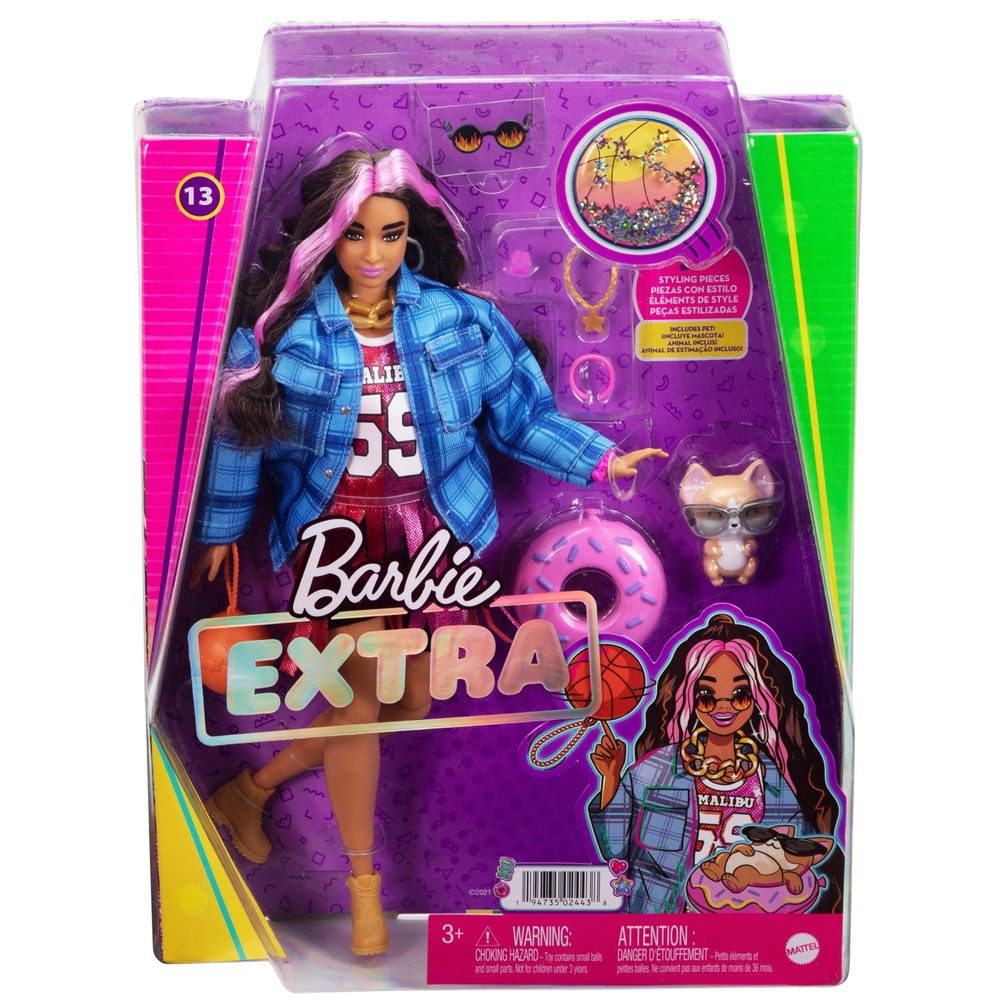 Barbie Extra Puppe, 33 cm, im Basketballtrikot und Radlerhose