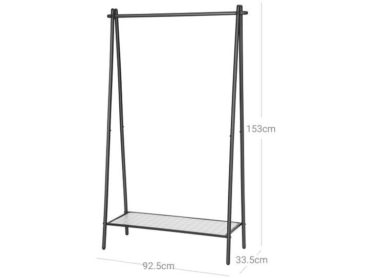 Songmics Garderobenständer 153 cm, Schwarz/Schwarz matt Kleiderständer