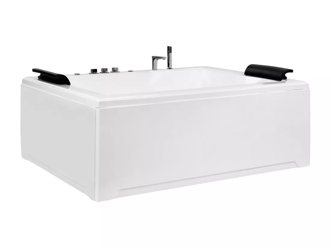Baignoire balnéo blanche 183 x 142 cm SALAMANCA