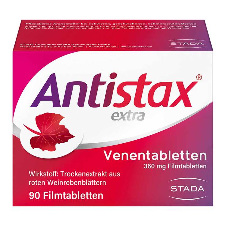 Antistax extra Venentabletten bei Krampfadern, 90 St