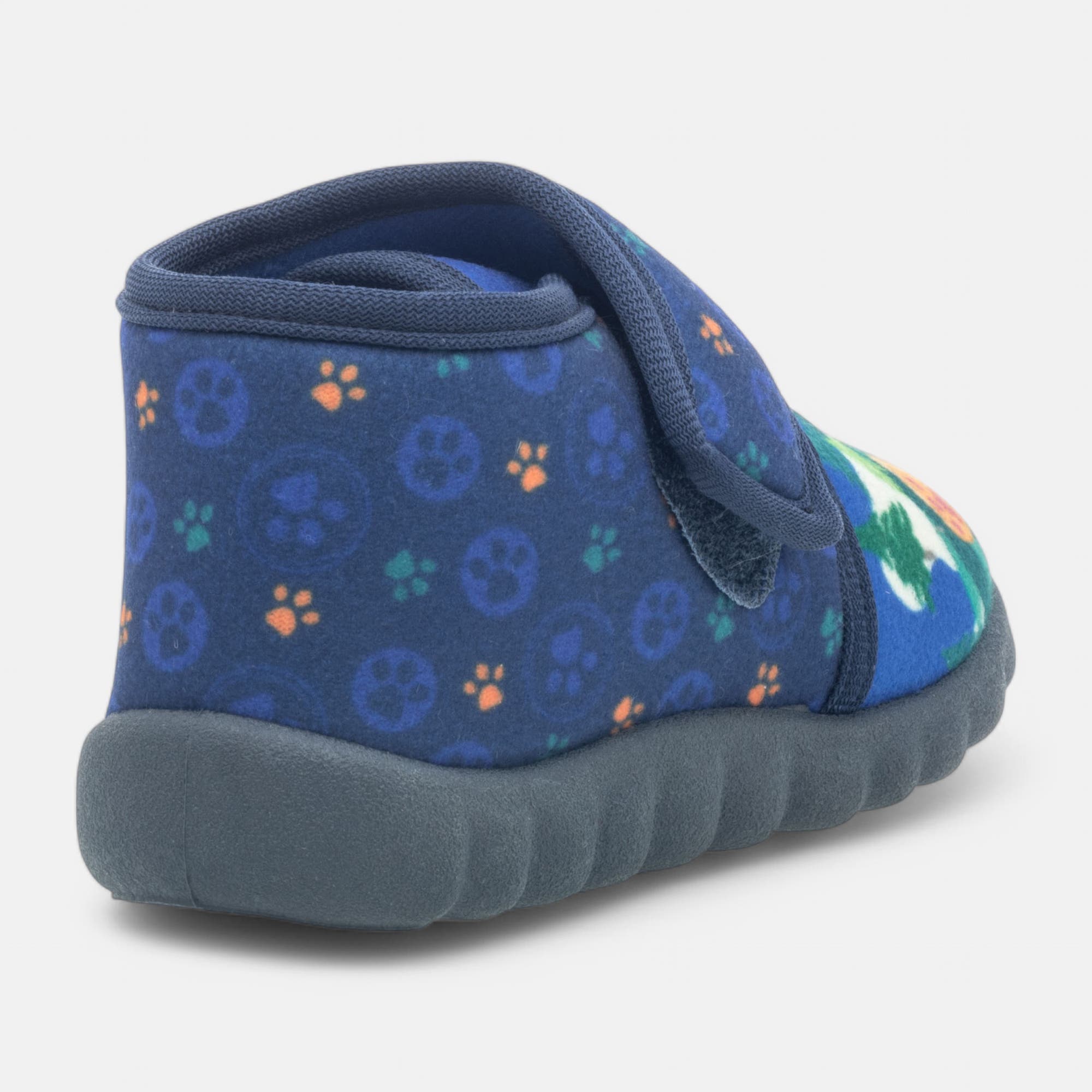 Pantoufles attaches velcros Garçon bleu marine