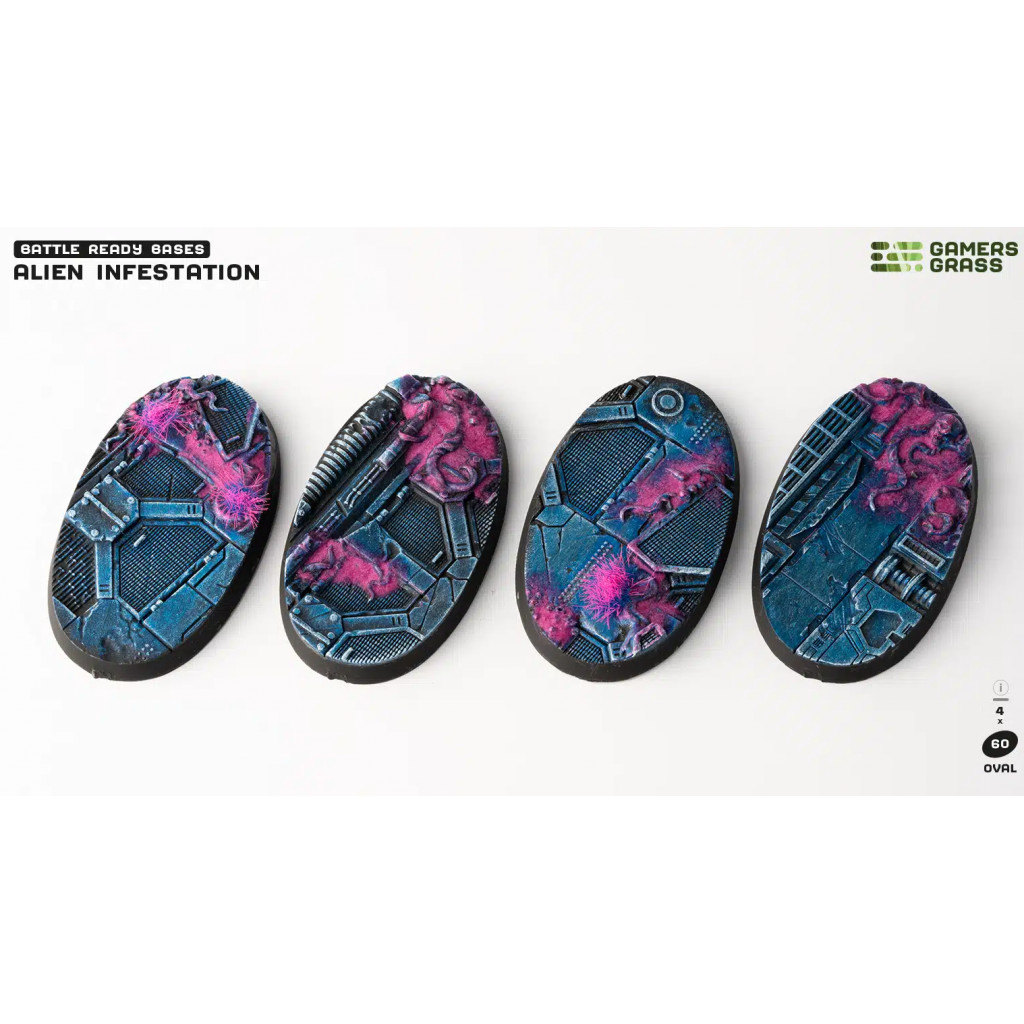 Alien Infestation Bases, Oval 60mm (x4)