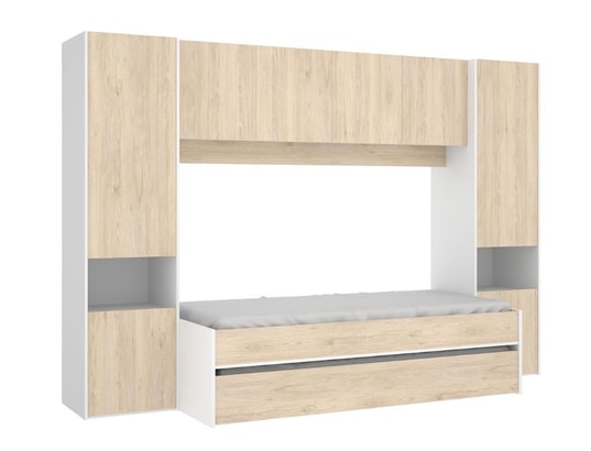 VENTE-UNIQUE - Lit enfant Lit gigogne avec pont de lit selena - 90 x 190 cm - coloris...