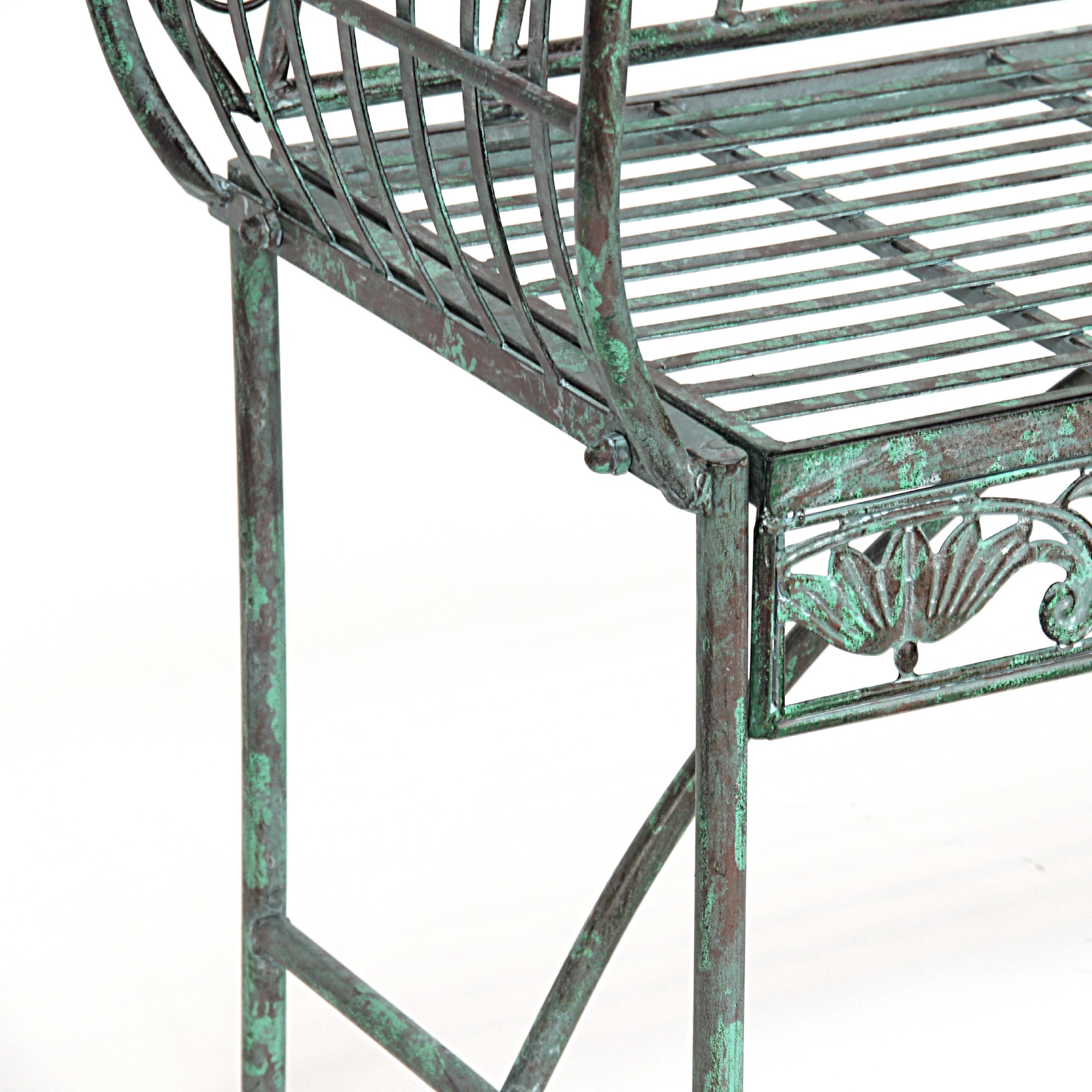 Metallbank 'Marlon', vintage-grün,  L 146 cm, B 46 cm, H 102 cm günstig bestellen