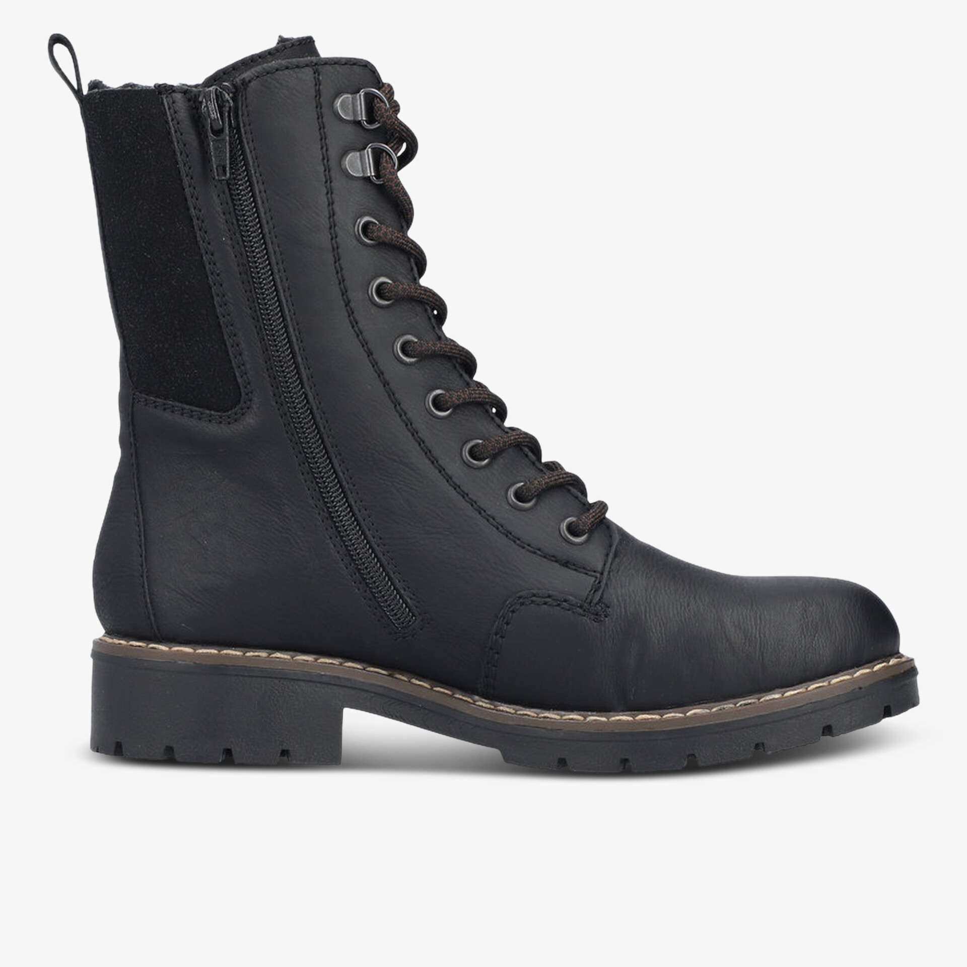 rieker Damen Schnürstiefeletten schwarz