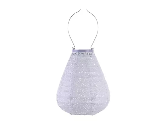 Lanterne solaire Tulip 20 cm Paisley - Argent
