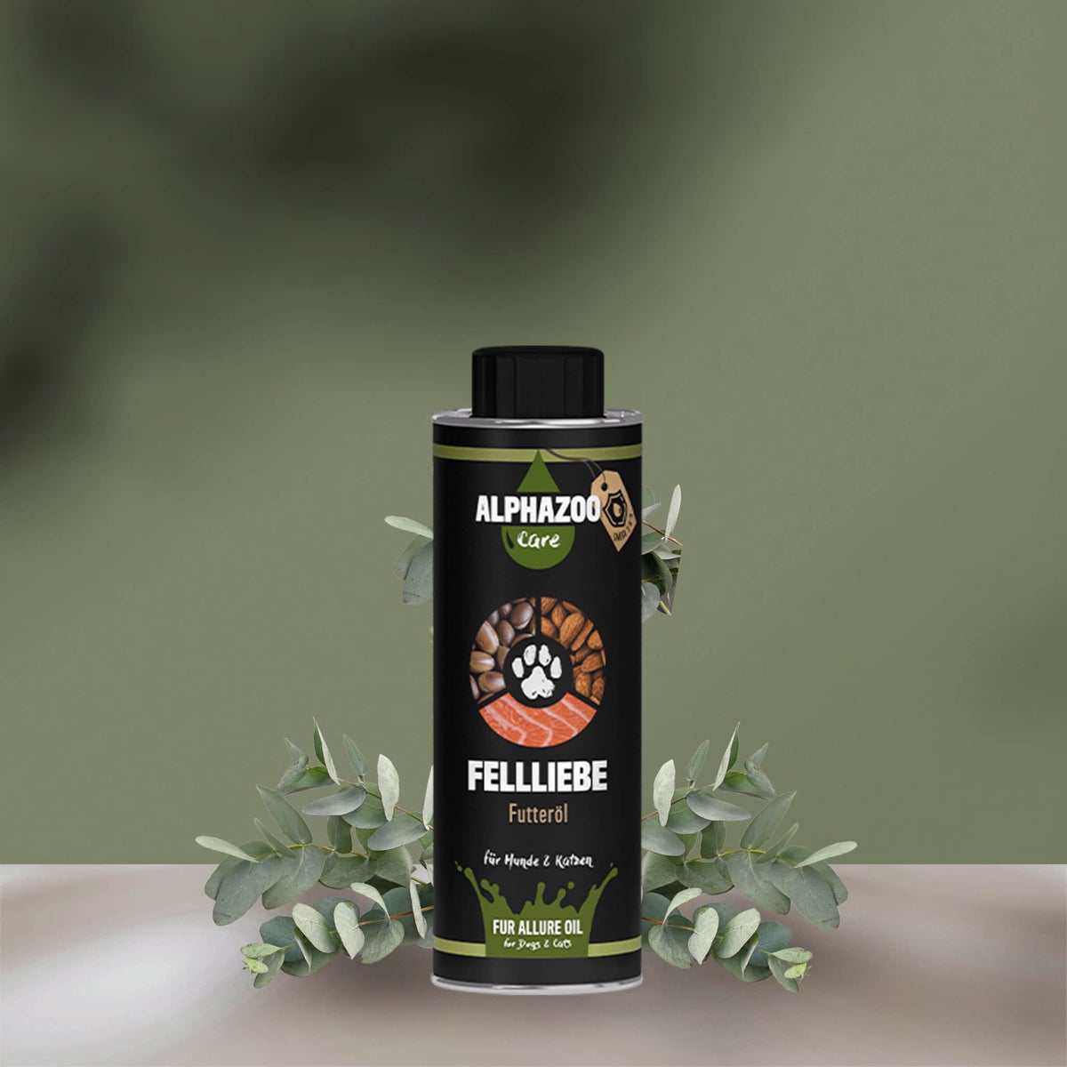 ALPHAZOO Fur Love Food Oil 250ml voor honden en katten | Vachtverzorging en verharing