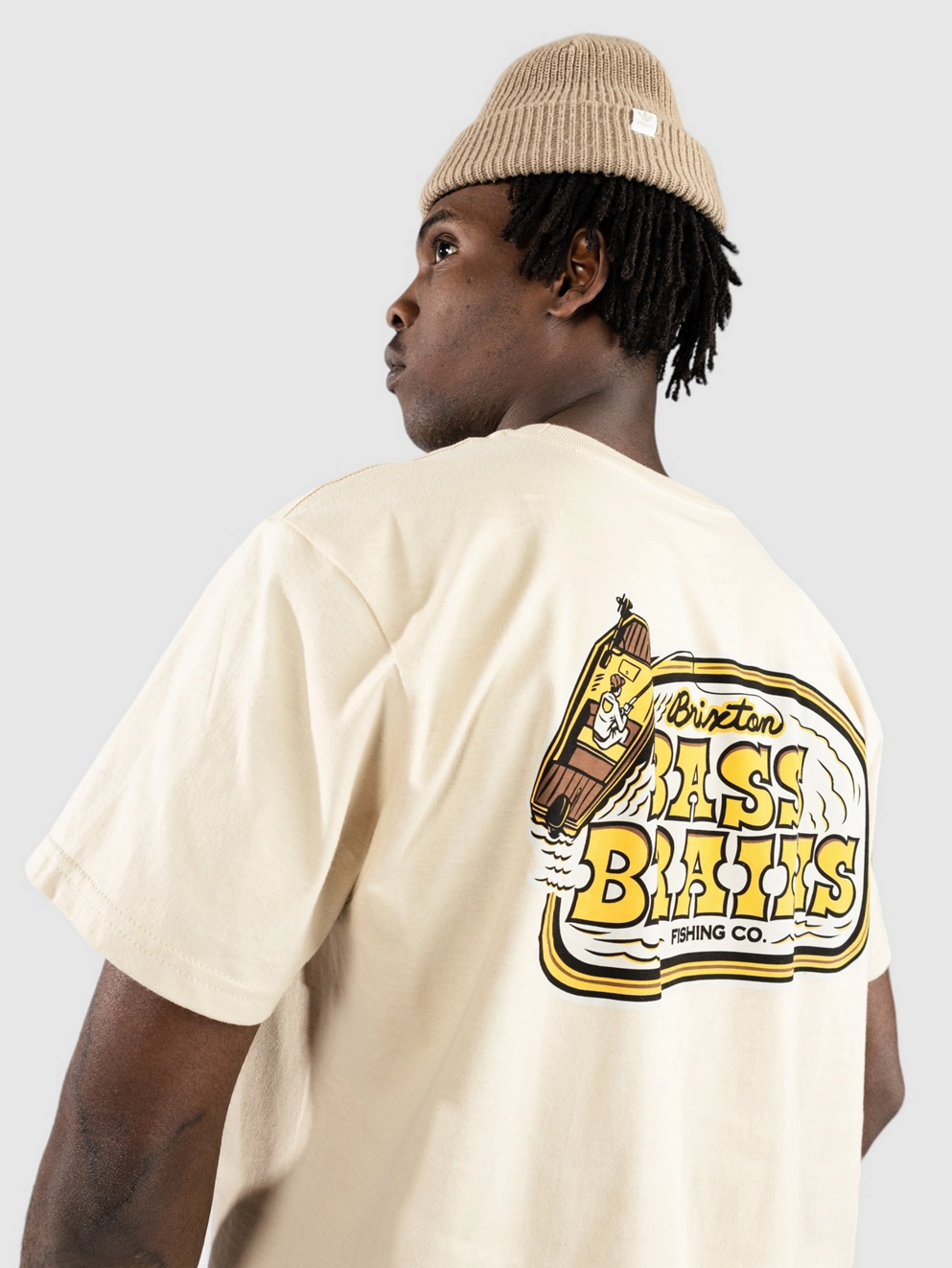 Brixton Bass Brains Boat T-Shirt cream