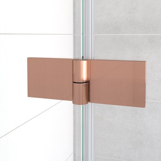Diamond - Douchecabine - 90x90 cm - Koper Helder - Draaideur - Vierkant