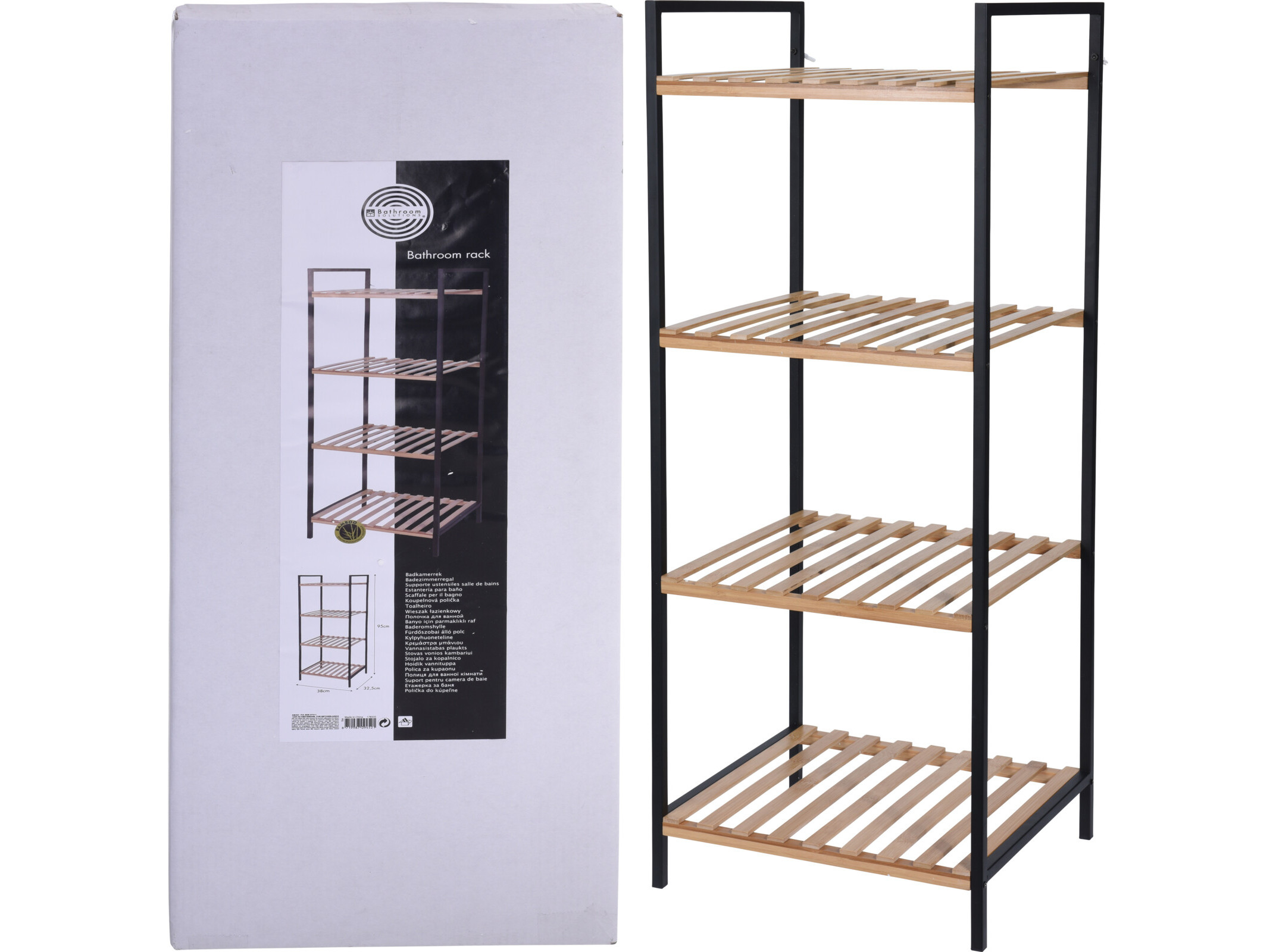 SUPORTE PARA WC EM BAMBU 38X32.5X95CM