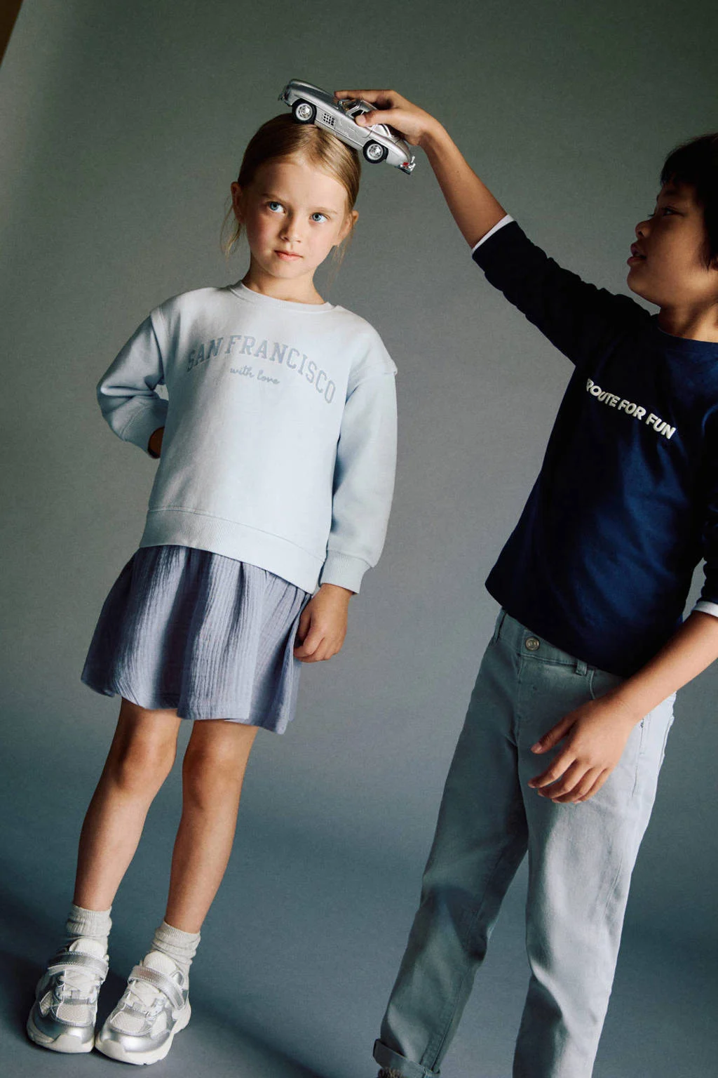 Mango Kids sweatjurk lichtblauw