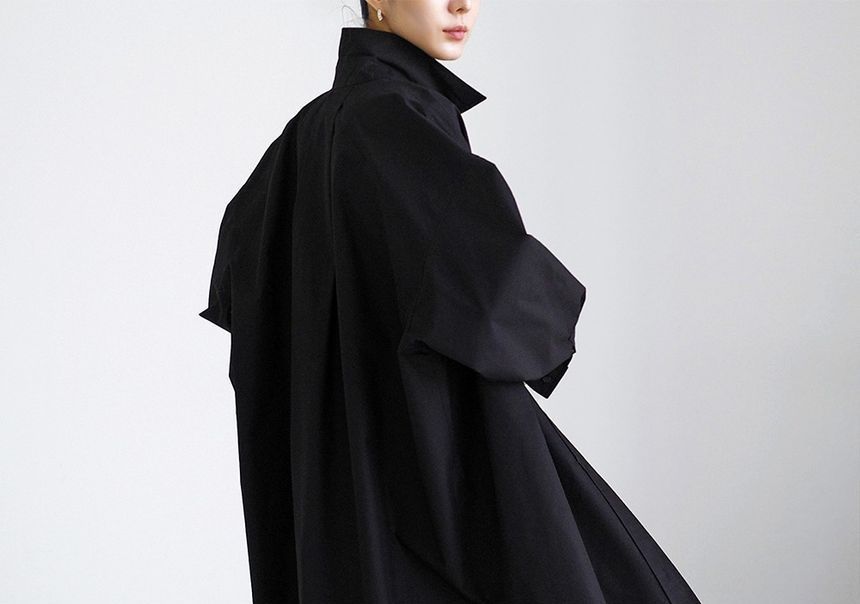 Ango - Oversized lang overhemd met lange mouwen en split