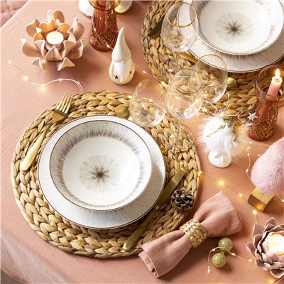 Dessous d'assiettes ronds tressés - Lot de 4