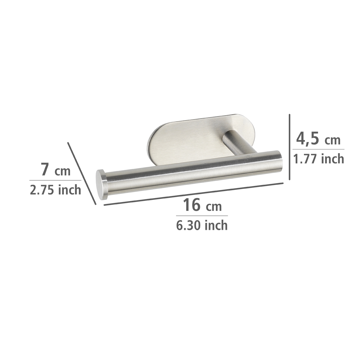 Wenko Orea turbo-loc toiletrolhouder RVS mat