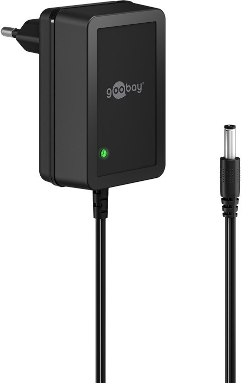 (18W/1.5A) Universal Ladegerät Netzteil AC/DC 12V (64976) - Schwarz