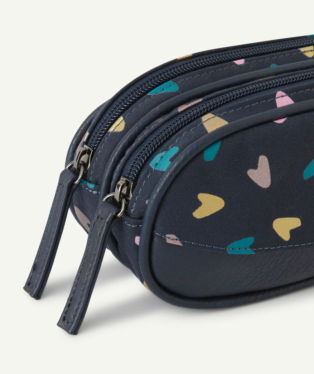 CAMELEONTROUSSE VINTAGE NAVY HEART 2 COMPARTIMENTS