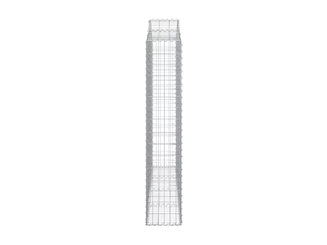 Paniers à gabions arqués 4 pcs 200x30x160-180 Fer galvanisé
