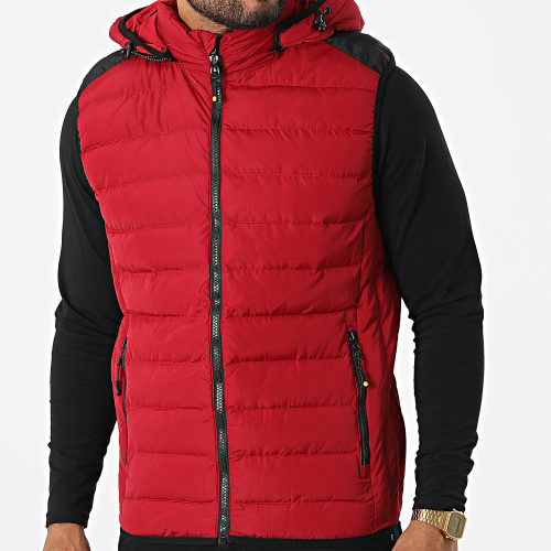 Doudoune Capuche Sans Manches 1206 Rouge