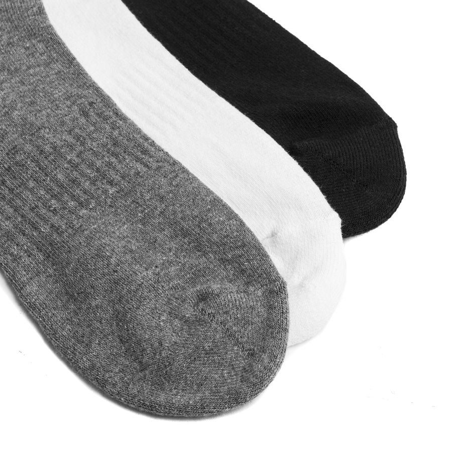 Nike Chaussettes Everyday Cushion Crew Pack de 3 - Noir/Gris/Blanc