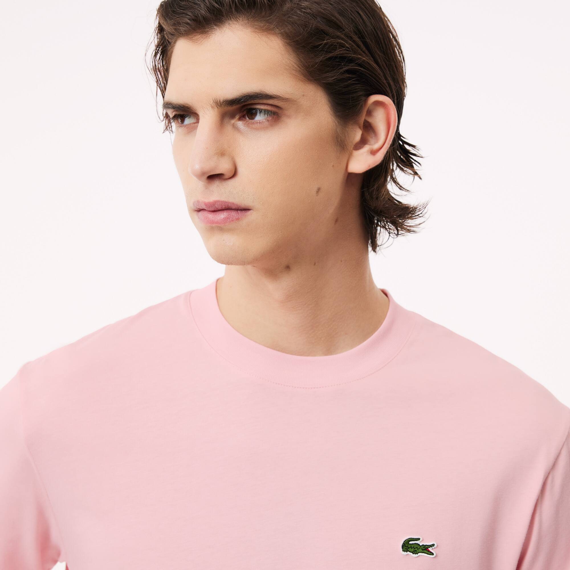 T-shirt classic fit en jersey de coton T-Shirts - Rose - Lacoste - Homme