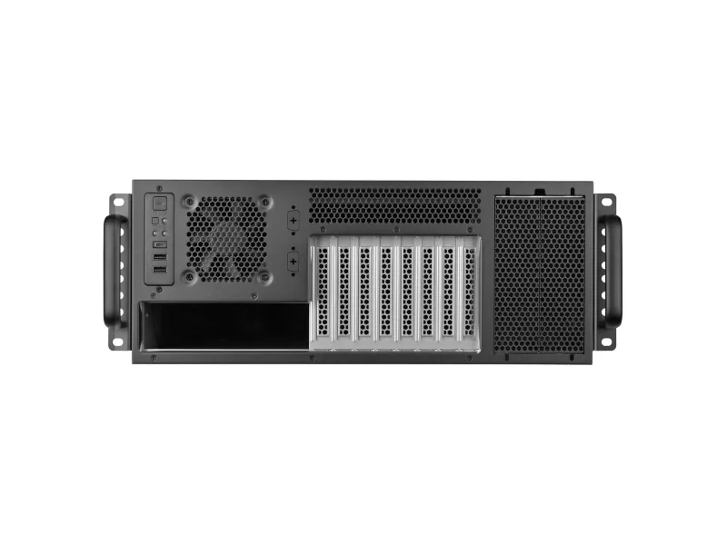 SilverStone RM46-502-I - Rack-monterbar 4U - SSI EEB - ingen strømforsyning (ATX / PS/2) - sort - USB